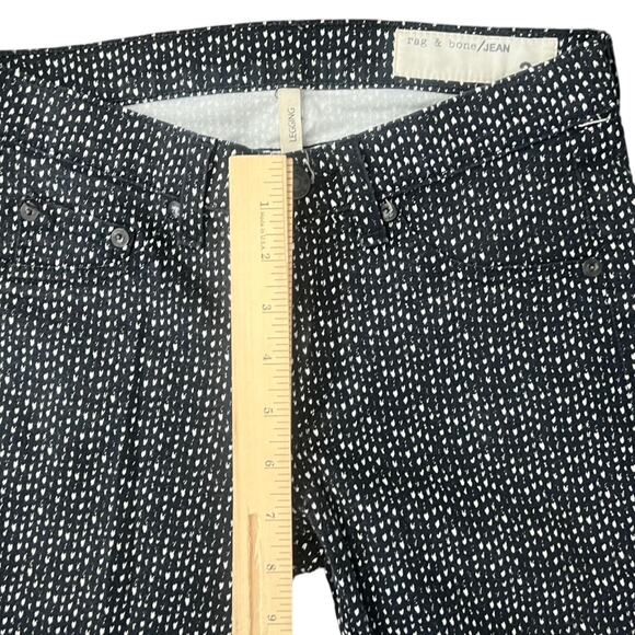 Rag & Bone Black White Printed Beachwood Legging Stretch Skinny Jeans Size 24 - Picture 5 of 13